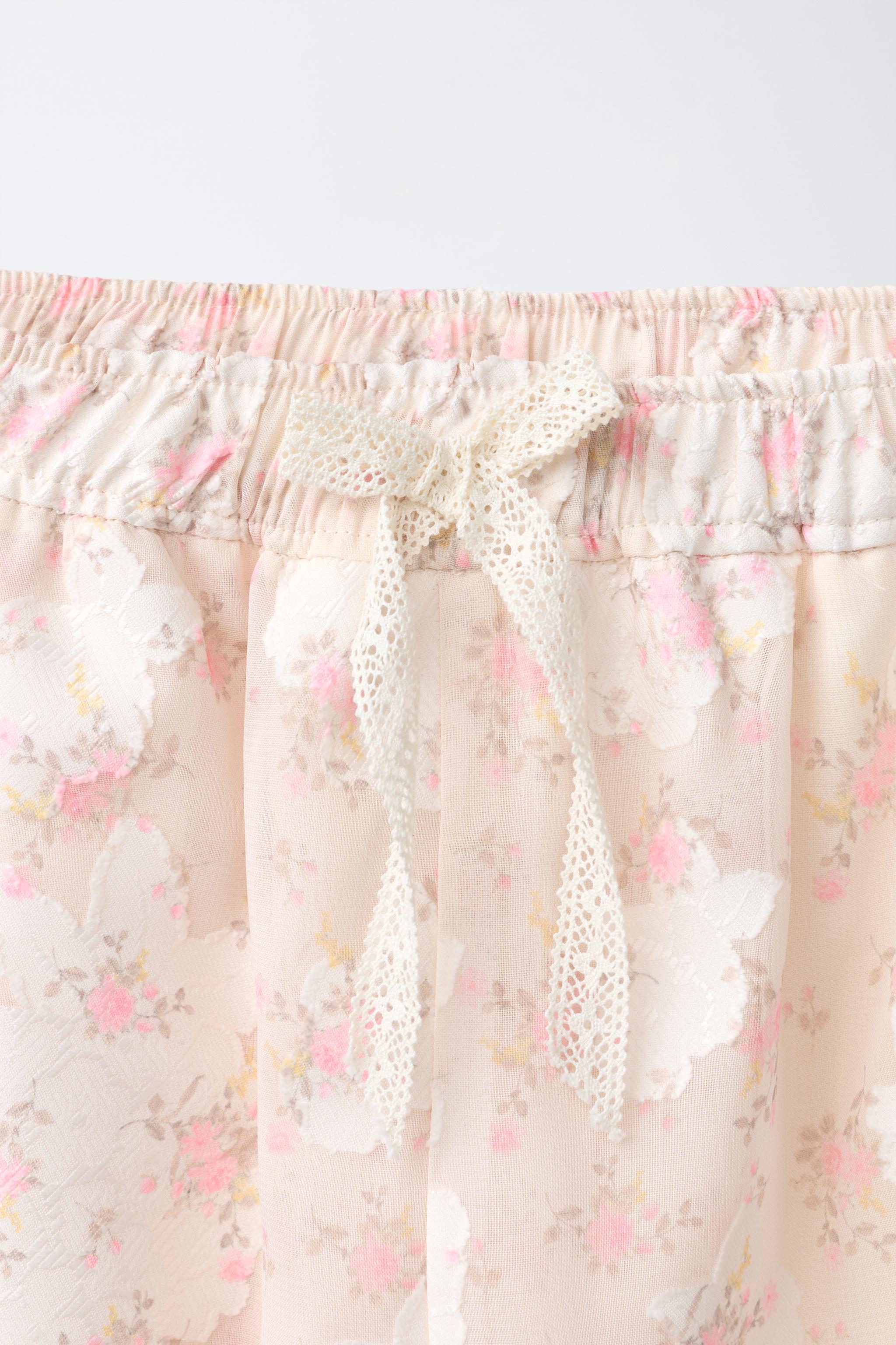 PANTALON CARGO IMPRIMÉ FLEURS